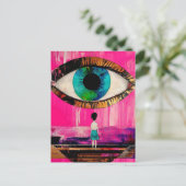 Het alwetende oog surrealistisch briefkaart (Staand voorkant)