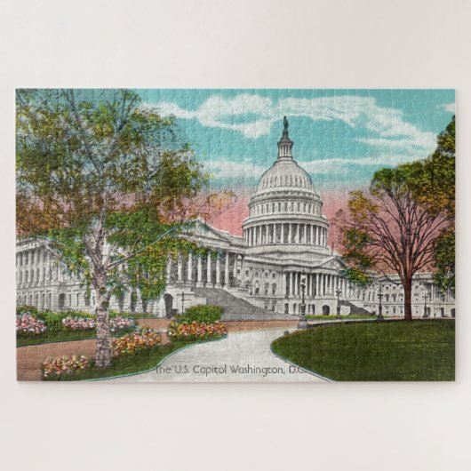 Het Amerikaanse Capitol  Grote Puzzle Legpuzzel (Horizontaal)