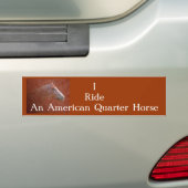 Het Amerikaanse kwartpaard Bumpersticker (Op auto)
