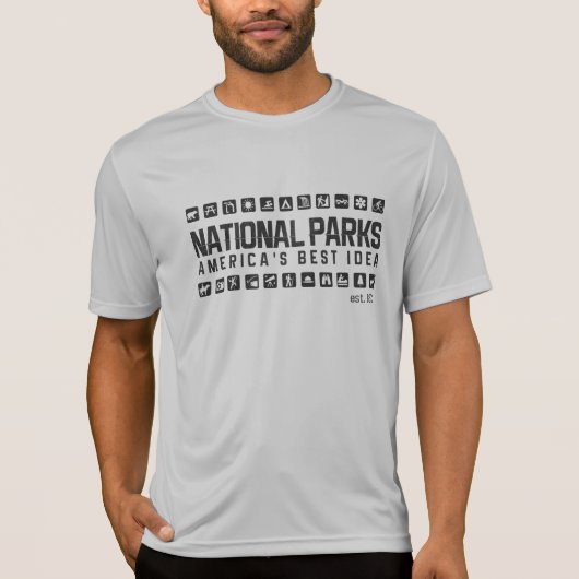 Het Amerikaanse National Parks actief shirt (Voorkant)