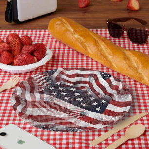 Het Amerikaanse Patroon van de Sterren van de Papieren Bordje