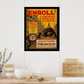Het Amerikaanse Poster van  koopvaardijschepen ins (Keuken)