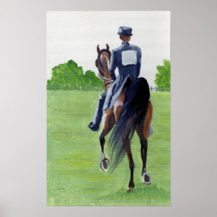 Het Amerikaanse Saddlebred Horse-portret onderaan Poster