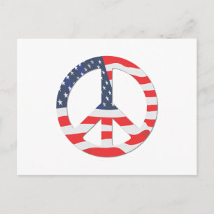 Het Amerikaanse Teken van de Vrede van de Vlag Briefkaart