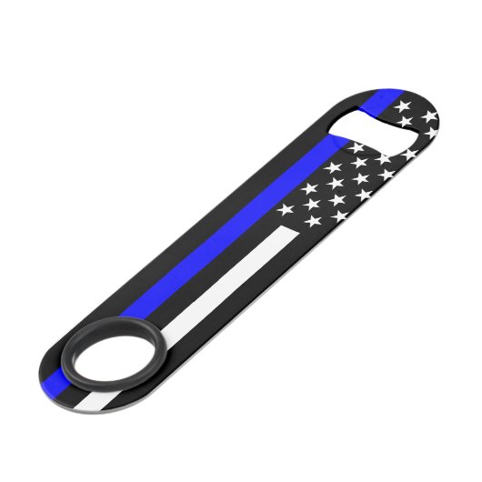 Het Amerikaanse Thin Blue Line Symbool Speed Flessenopener (Achterkant Gekanteld)