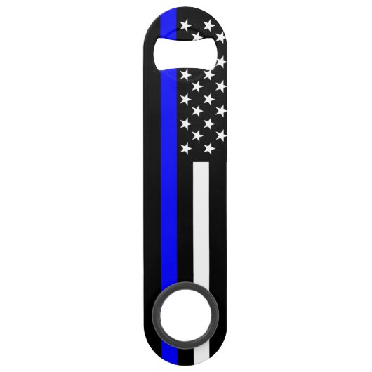 Het Amerikaanse Thin Blue Line Symbool Speed Flessenopener (Voorkant)