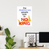 Het Amerikaanse volk buigt voor geen enkele koning Poster (Thuiskantoor)