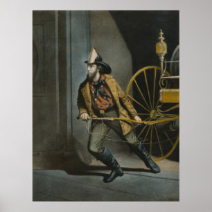 Het Amerikaanse vuurman Poster