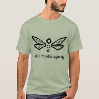 het AmethystDragonfly-dragonfly Basic-logo T-shirt