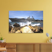 Het amfibieschip USS Kearsarge Canvas Afdruk (Insitu (Woonkamer))