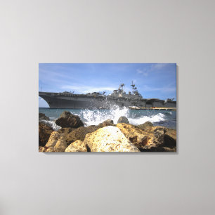 Het amfibieschip USS Kearsarge Canvas Afdruk
