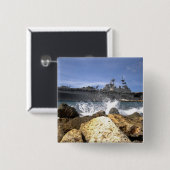 Het amfibieschip USS Kearsarge Vierkante Button 5,1 Cm (Voorkant /achterkant)