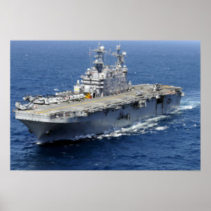 Het amfibieschip USS Peleliu Poster