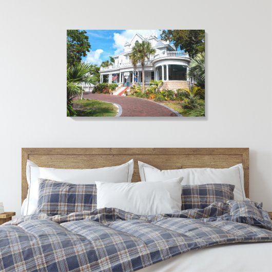 Het Amsterdamse Curry Mansion Canvas Afdruk (Insitu (Slaapkamer))