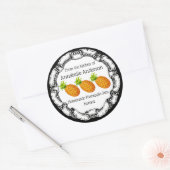 Het anananassolabel personaliseren ronde sticker (Envelop)