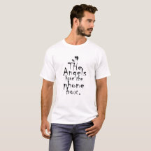 Het Angels t-shirt grappige Angel heeft een telefo