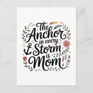 Het anker in elke storm is mama briefkaart
