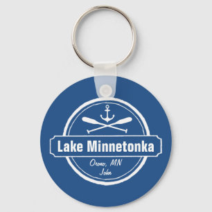 Het ankerstad en naam van Minnetonka Minnesota van Sleutelhanger