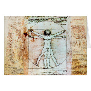 Het Antiek perkamentegment VITRUVIAN MAN
