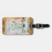 Het Antiek perkamentegment VITRUVIAN MAN Bagagelabel (Voorkant horizontaal)