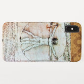 Het Antiek perkamentegment VITRUVIAN MAN Case-Mate iPhone Case (Achterkant (horizontaal))