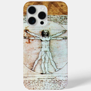 Het Antiek perkamentegment VITRUVIAN MAN iPhone 15 Pro Max Hoesje
