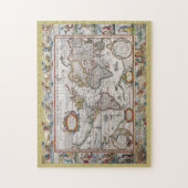 Het antiek raadsel van de Wereldkaart Legpuzzel (Verticaal)