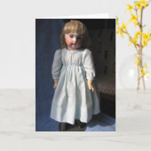 Het antiek Wenskaart van Doll van de Vissoep - Kaart (Gele Bloem)