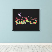 HET ANTWOORD CANVAS AFDRUK (Insitu (Houten vloer))