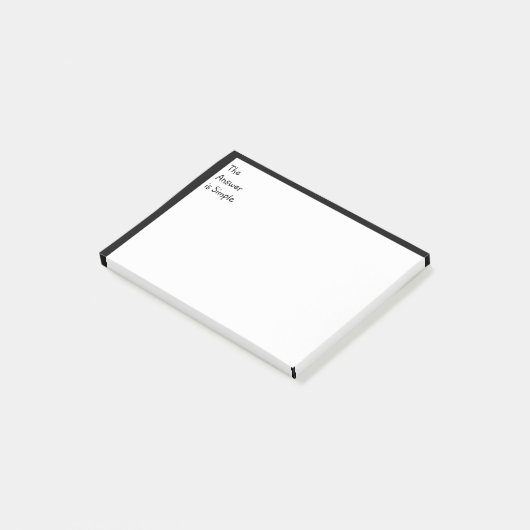 Het antwoord is de Eenvoudige Nota's van de Inspir Post-it® Notes (Schuin)