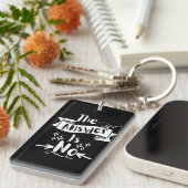 Het antwoord is geen grappige Witte tekst van het  Sleutelhanger (Voorkant Rechts)