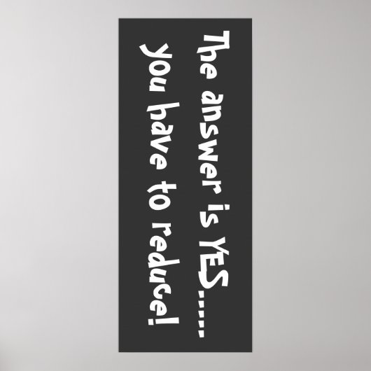 Het antwoord is ja poster (Voorkant)