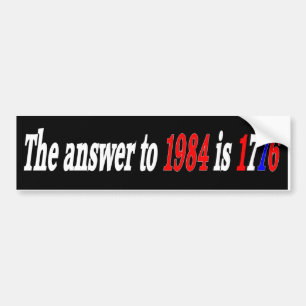 Het antwoord op 1984 bumpersticker