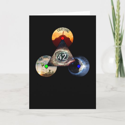 Het antwoord op alles is 42 kaart (Voorkant)