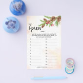 Het Apron Game Kerst Bruidsfeest Spelkaart Flyer (Enkel)