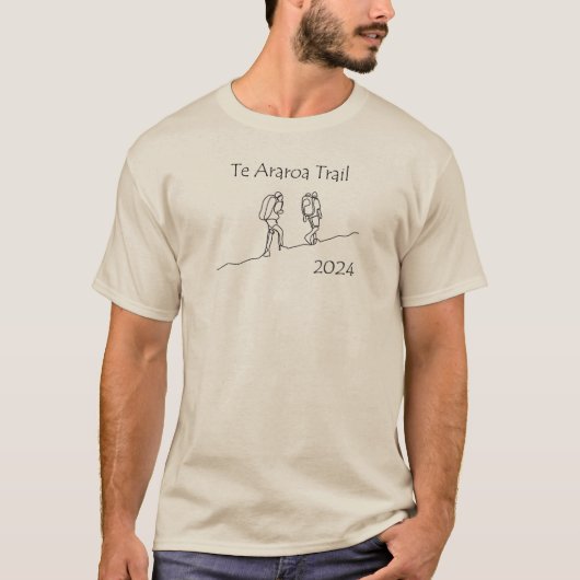 Het Araroa Trail Hikers T-shirt (donker design) (Voorkant)