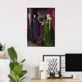 Het Arnolfini Portret van Jan van Eyck Poster (Thuiskantoor)