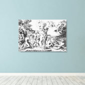 Het arrest-Parijs, na Raphael (graving) Canvas Afdruk (Insitu (Houten vloer))