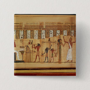 Het arrest van Osiris, detail Vierkante Button 5,1 Cm