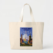 Het Art Deco Chicago 1934 World's Fair Poster Grote Tote Bag (Voorkant)