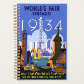 Het  Art Deco Chicago 1934 World's Fair Poster Planner (Voorkant)