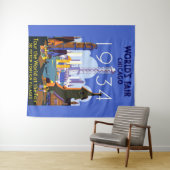 Het  Art Deco Chicago 1934 World's Fair Poster Wandkleed (In Situ (horizontaal))