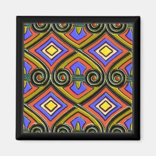 Het art deco doet Perzië (Heldere Veelkleurig) Magneet