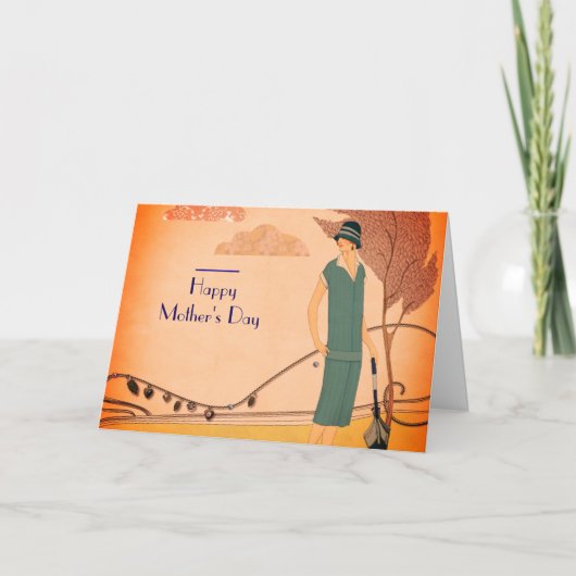 Het Art deco van het moederdag Kaart (Voorkant)
