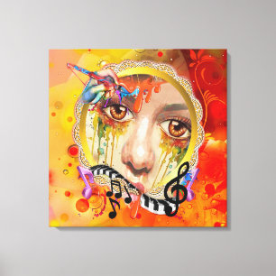 Het artistieke pallet canvas afdruk