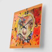 Het artistieke pallet vierkante klok (Hoek)