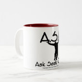 Het "ASK"-Collectie van "HeOne"-merk Tweekleurige Koffiemok (Voorkant links)