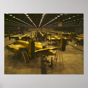 Het assembleren van B-25 Bommenwerpers Poster