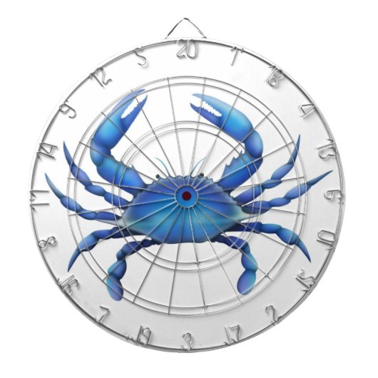Het Atlantic Blue Crab Dart Board Dartbord (Voorkant)