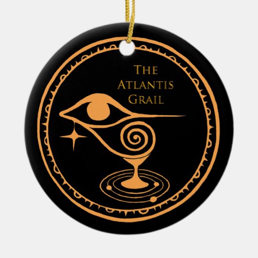 Het Atlantis Grail Holiday Ornament - LABEL Logo (Voorkant)